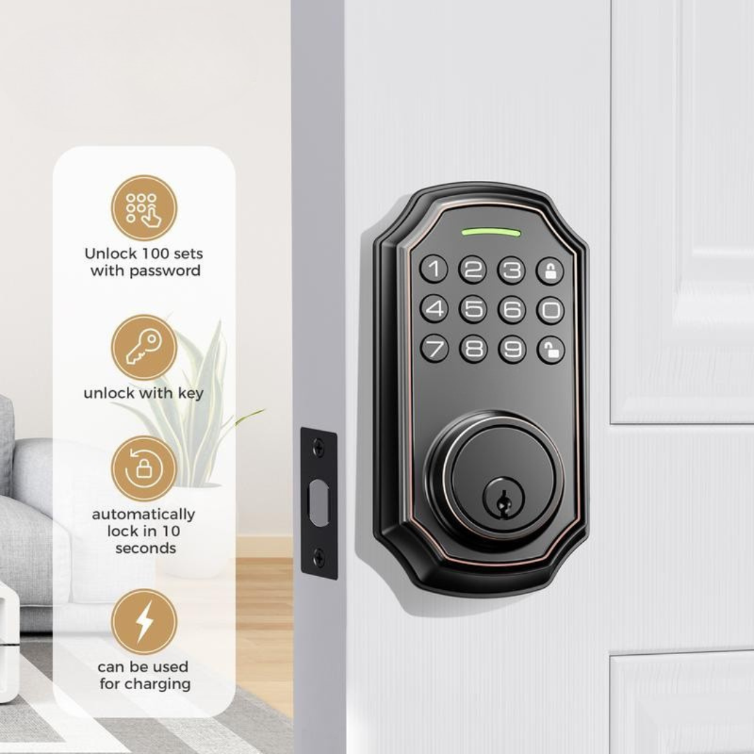Keyless Door Lock with 50/100 Codes and Box