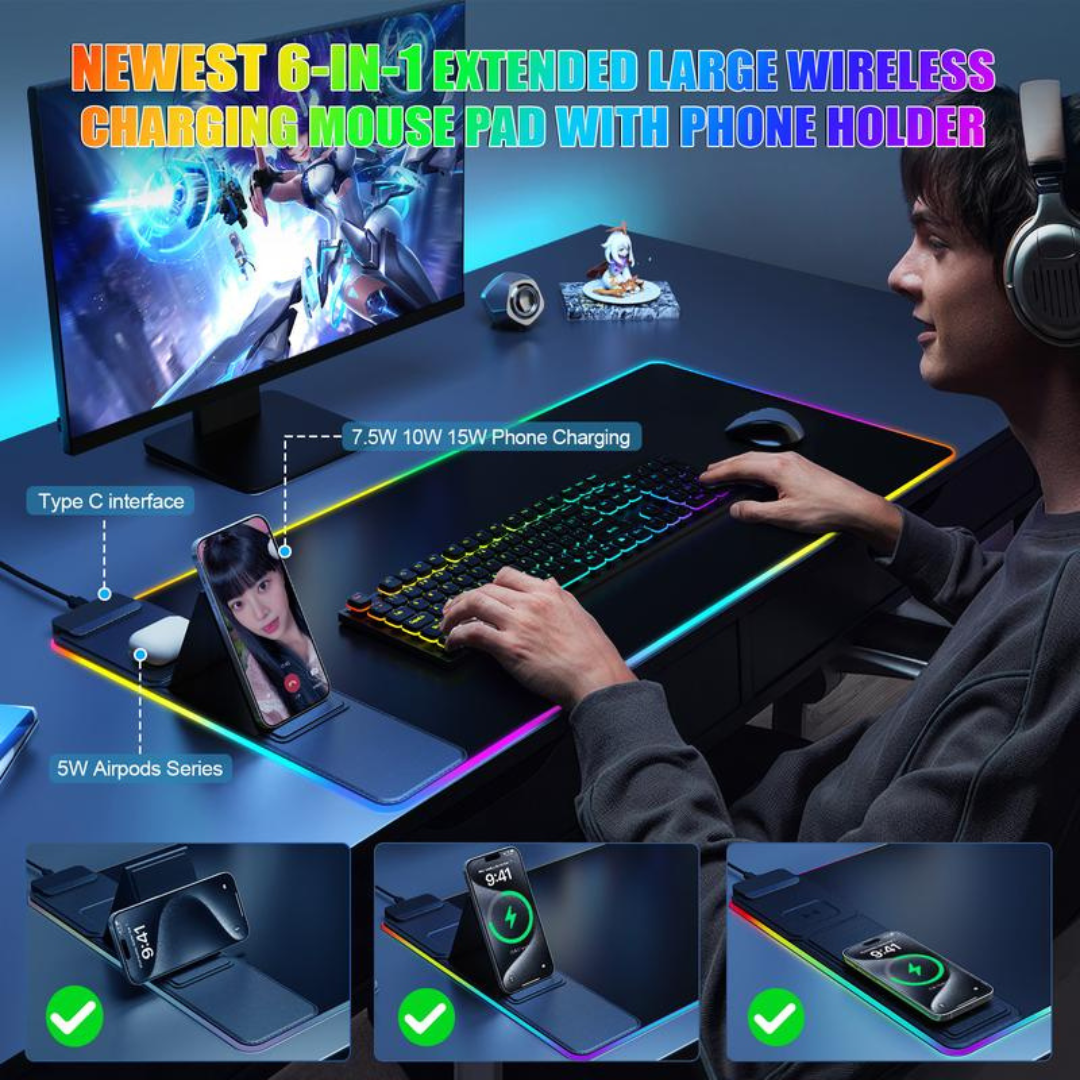 RGB Glowing Waterproof Mouse Pad