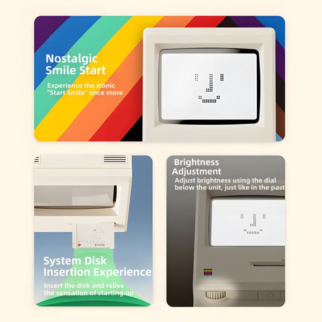 Retro Mini Computer Desktop Clock