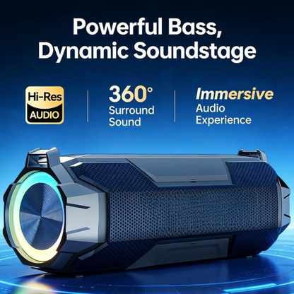 Multifunctional Waterproof Outdoor Bluetooth Speaker with RGB Ambient Light