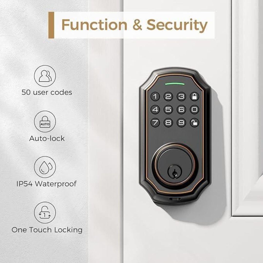 Keyless Door Lock with 50/100 Codes and Box