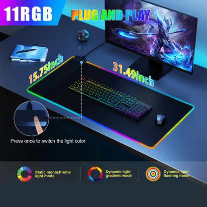 RGB Glowing Waterproof Mouse Pad