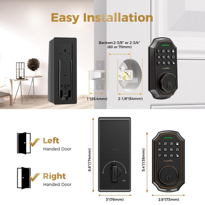 Keyless Door Lock with 50/100 Codes and Box