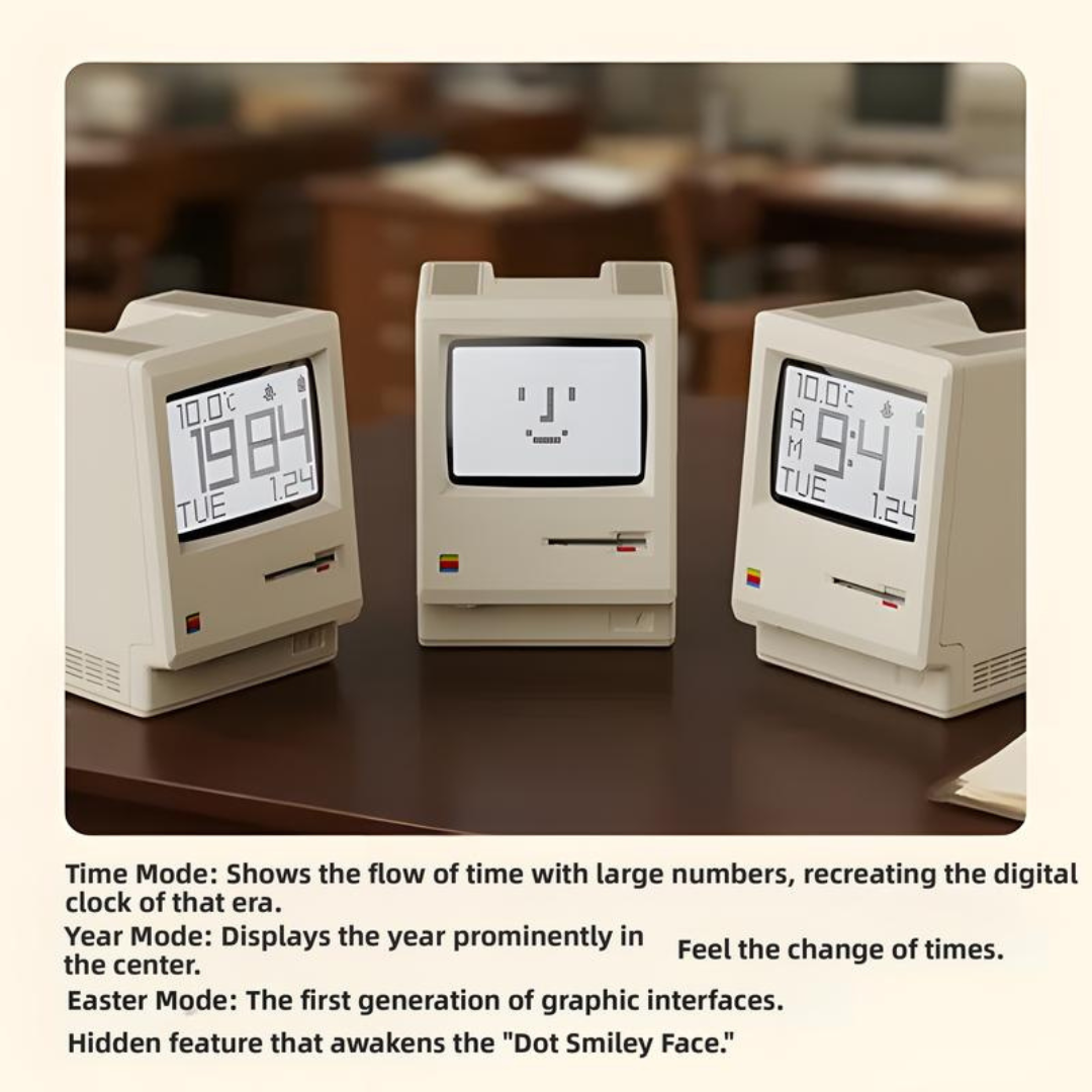 Retro Mini Computer Desktop Clock