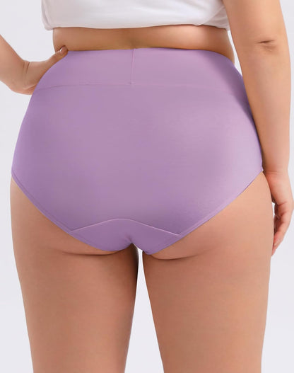 SELGRA Women's Plus Size XL-5XL High Waisted Cotton Underwear