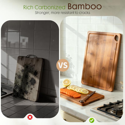 4-piece Bamboo Cutting Board Set with Holder