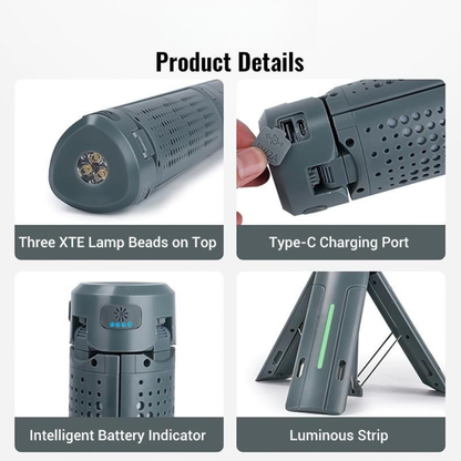 8000mAh Camping Light with Adjustable Stand