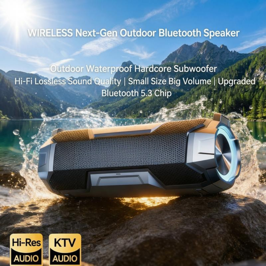 Multifunctional Waterproof Outdoor Bluetooth Speaker with RGB Ambient Light