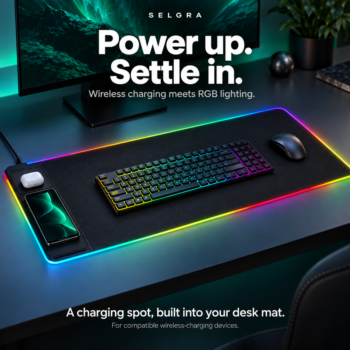 RGB Dual-Charger Mouse Pad