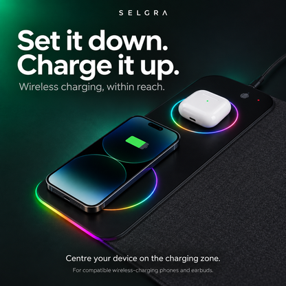 RGB Dual-Charger Mouse Pad